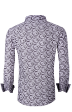 Load image into Gallery viewer, BUCKEROO SHIRTS: WHITE/BLACK PAISLEY