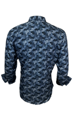 Load image into Gallery viewer, BUCKEROO SHIRTS: BLUE/WHITE PAISLEY