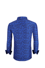 Load image into Gallery viewer, BUCKEROO SHIRTS: BLUE/BLACK PAISLEY