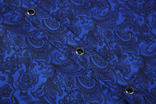 Load image into Gallery viewer, BUCKEROO SHIRTS: BLUE/BLACK PAISLEY