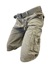 Load image into Gallery viewer, Mens Light Grey Cargo Shorts with Adjustable Belt