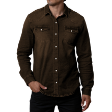 Load image into Gallery viewer, BUCKEROO SHIRTS: SLIM FIT EXPRESSO BROWN
