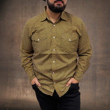 Load image into Gallery viewer, RODEO WESTERN SHIRTS: GOLD BROWN PLAID
