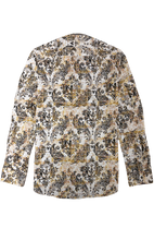 Load image into Gallery viewer, RODEO WESTERN SHIRTS: BROWN WHITE PAISLEY
