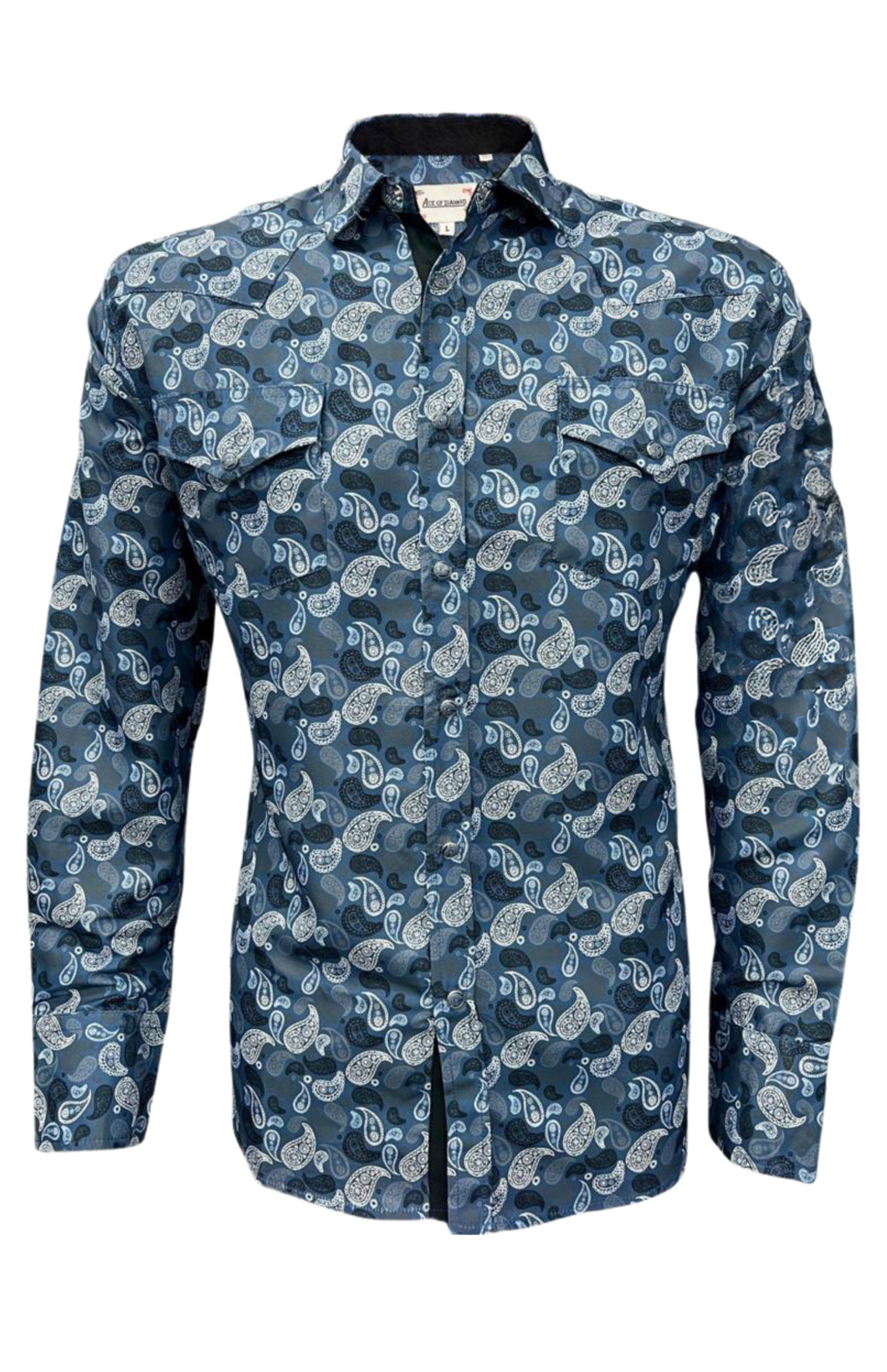 BUCKEROO SHIRTS: BLUE/WHITE PAISLEY