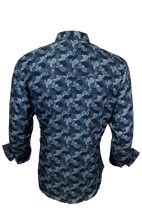 Load image into Gallery viewer, BUCKEROO SHIRTS: BLUE/WHITE PAISLEY
