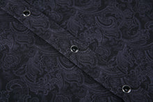 Load image into Gallery viewer, BUCKEROO SHIRTS: BLACK/CHARCOAL PAISLEY
