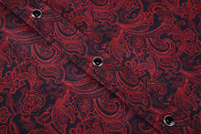 Load image into Gallery viewer, BUCKEROO SHIRTS: BLACK/RED PAISLEY
