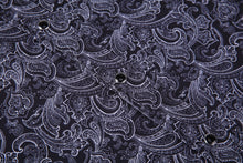 Load image into Gallery viewer, BUCKEROO SHIRTS: BLACK/WHITE PAISLEY
