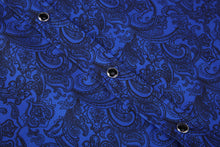 Load image into Gallery viewer, BUCKEROO SHIRTS: BLUE/BLACK PAISLEY
