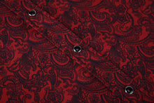 Load image into Gallery viewer, BUCKEROO SHIRTS: BURGUNDY/BLACK PAISLEY
