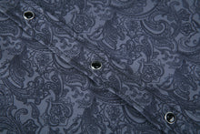 Load image into Gallery viewer, BUCKEROO SHIRTS: GREY/BLACK PAISLEY
