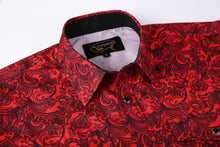 Load image into Gallery viewer, BUCKEROO SHIRTS: RED/BLACK PAISLEY
