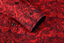 Load image into Gallery viewer, BUCKEROO SHIRTS: RED/BLACK PAISLEY
