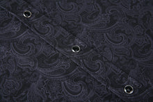 Load image into Gallery viewer, BUCKEROO SHIRTS: BLACK/CHARCOAL PAISLEY SHORT SLEEVE

