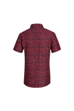 Load image into Gallery viewer, BUCKEROO SHIRTS: BLACK/RED PAISLEY SHORT SLEEVE
