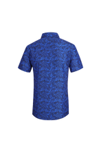 Load image into Gallery viewer, BUCKEROO SHIRTS: BLUE/BLACK PAISLEY SHORT SLEEVE
