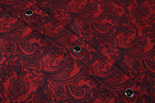 Load image into Gallery viewer, BUCKEROO SHIRTS: BURGUNDY/BLACK PAISLEY SHORT SLEEVE
