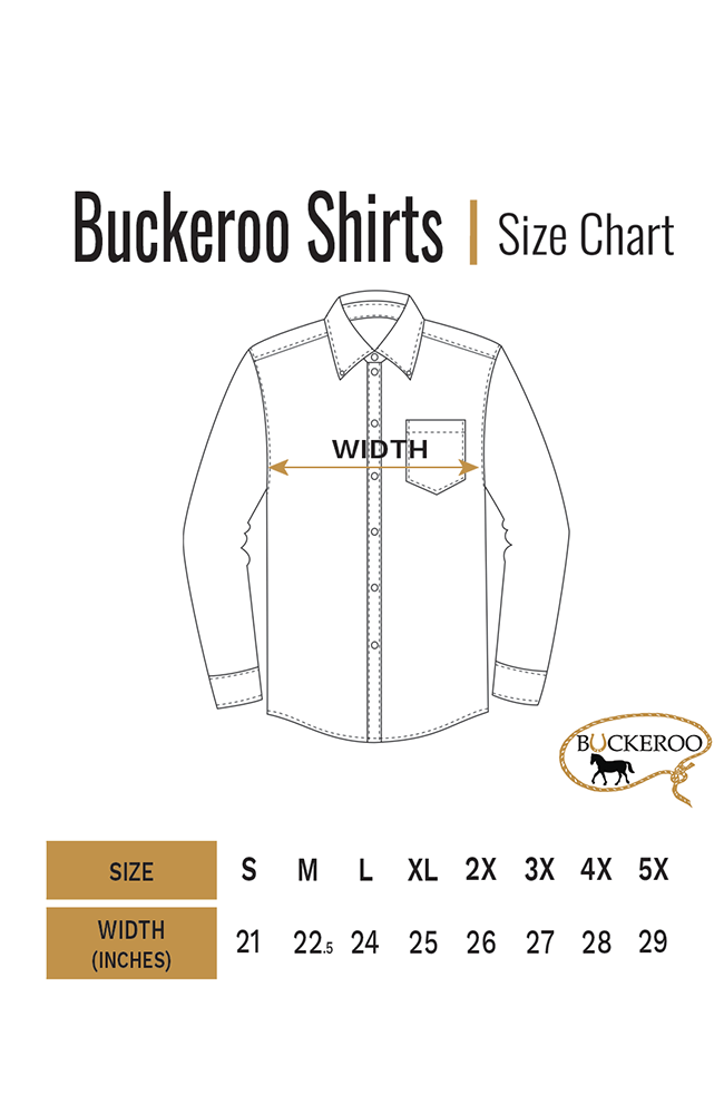 xl dress shirt size chart BUCKEROO SHIRTS: BURGUNDY/WHITE PAISLEY – Buckeroo Shirts