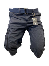Load image into Gallery viewer, Mens Navy Blue Cargo Shorts with Adjustable Belt
